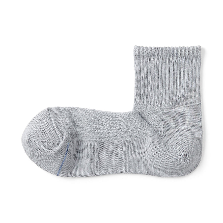 M's Right angle breathable cotton short socksWhite25-27cm
