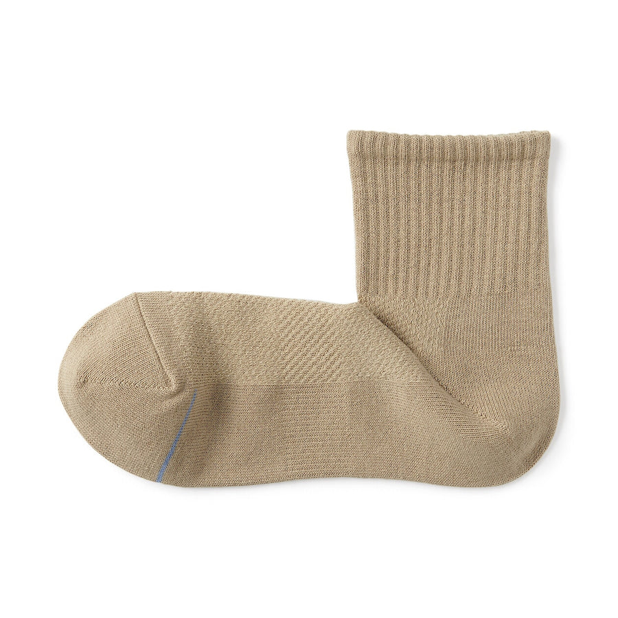 M's Right angle breathable cotton short socksWhite25-27cm