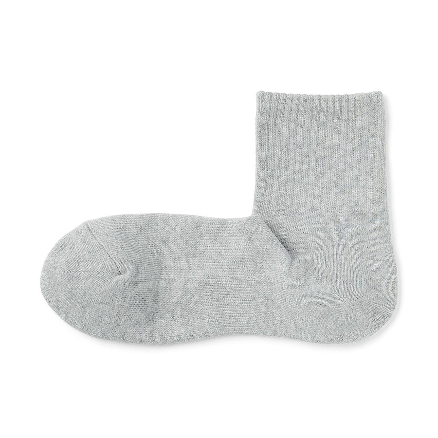 M's right angle pile short socksGrey23-25cm (AU W 4-6 / M 4.5-6.5)