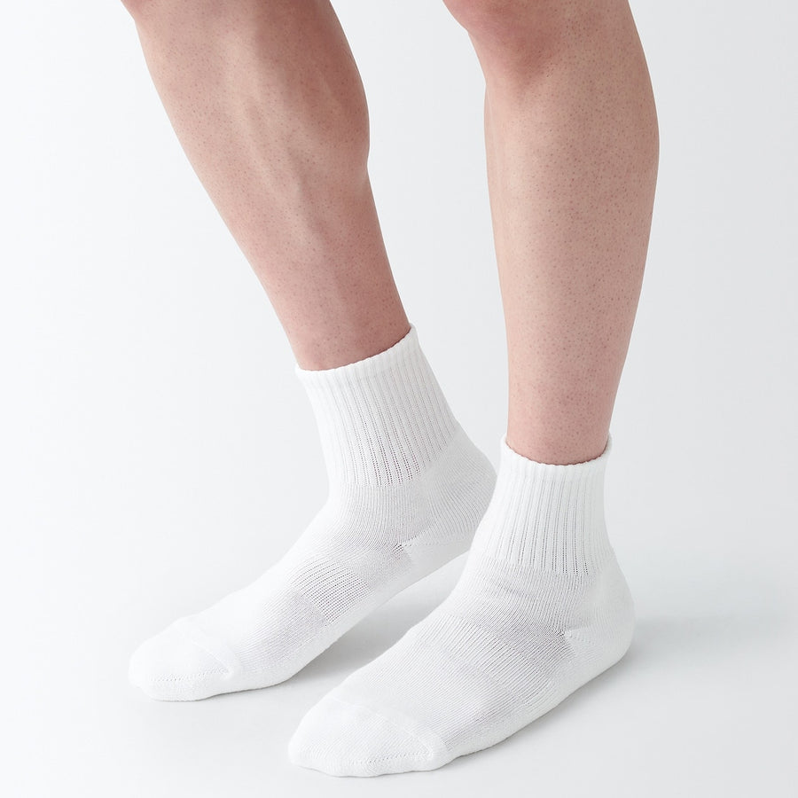 M's right angle pile short socksGrey23-25cm (AU W 4-6 / M 4.5-6.5)