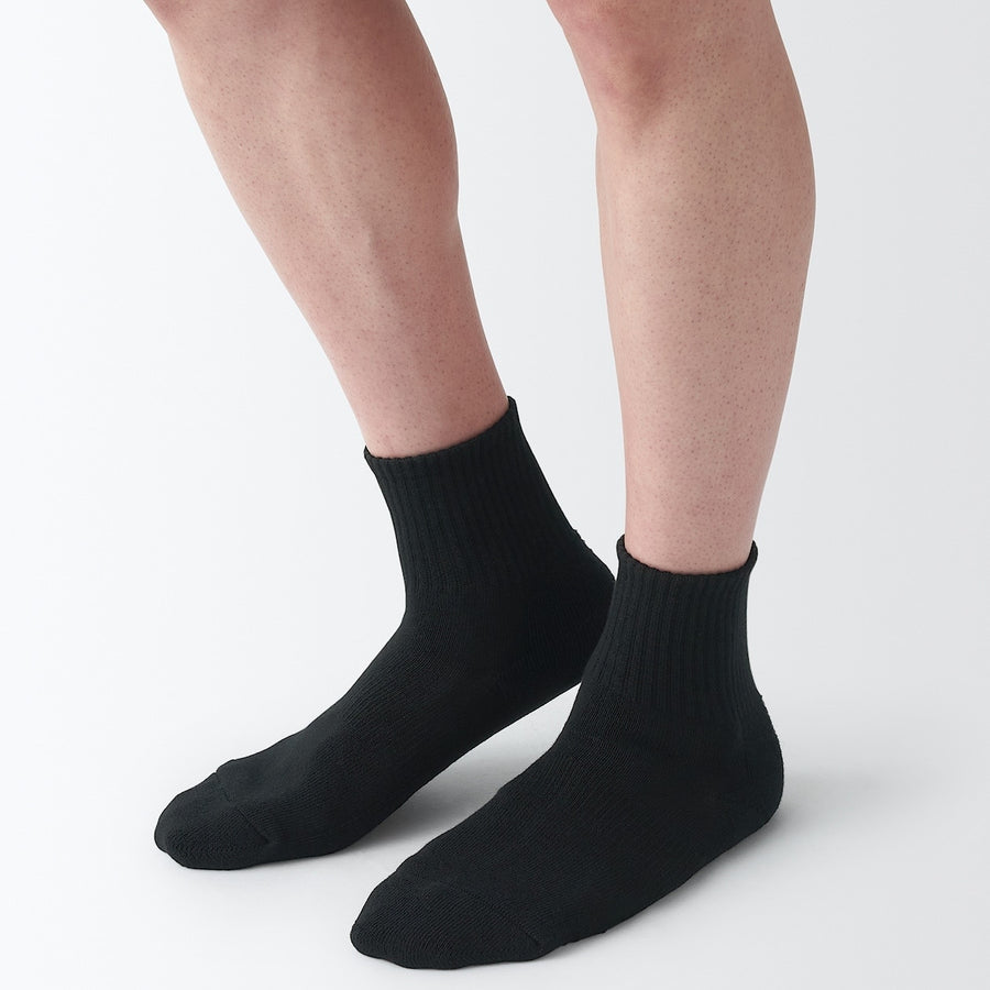 M's right angle pile short socksGrey23-25cm (AU W 4-6 / M 4.5-6.5)