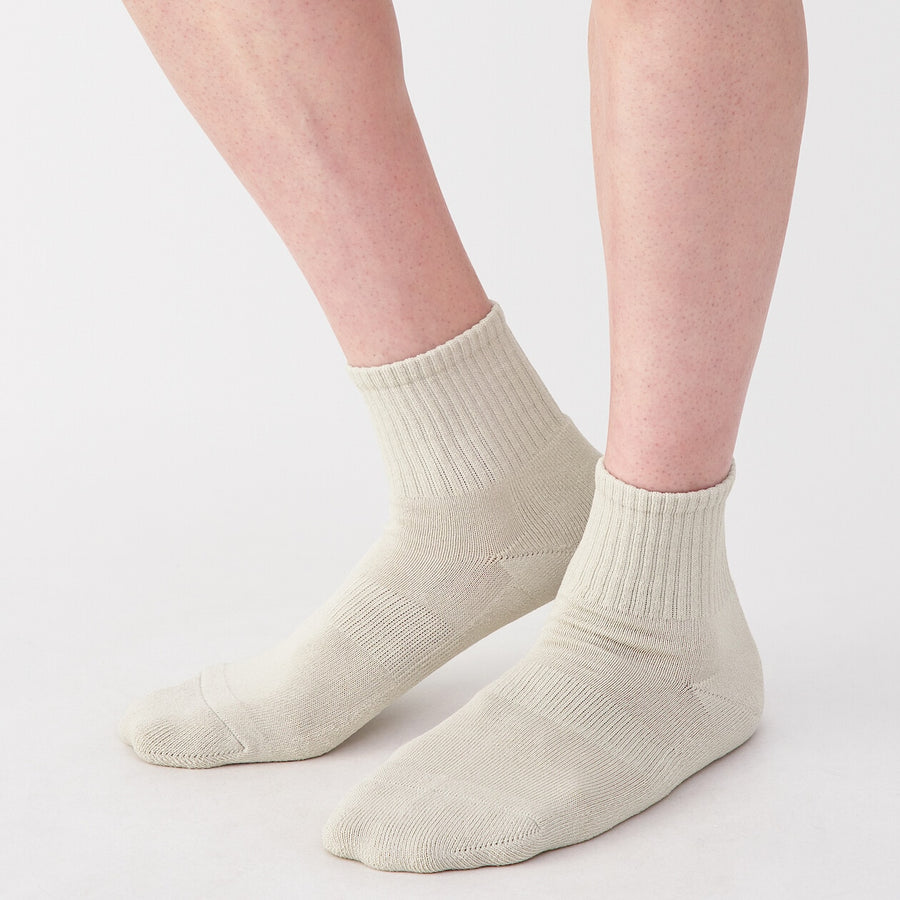 M's right angle pile short socksGrey23-25cm (AU W 4-6 / M 4.5-6.5)