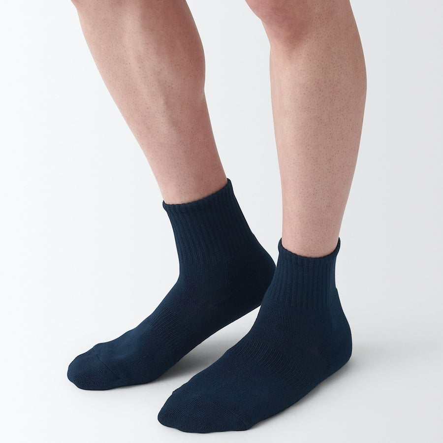 M's right angle pile short socksGrey23-25cm (AU W 4-6 / M 4.5-6.5)