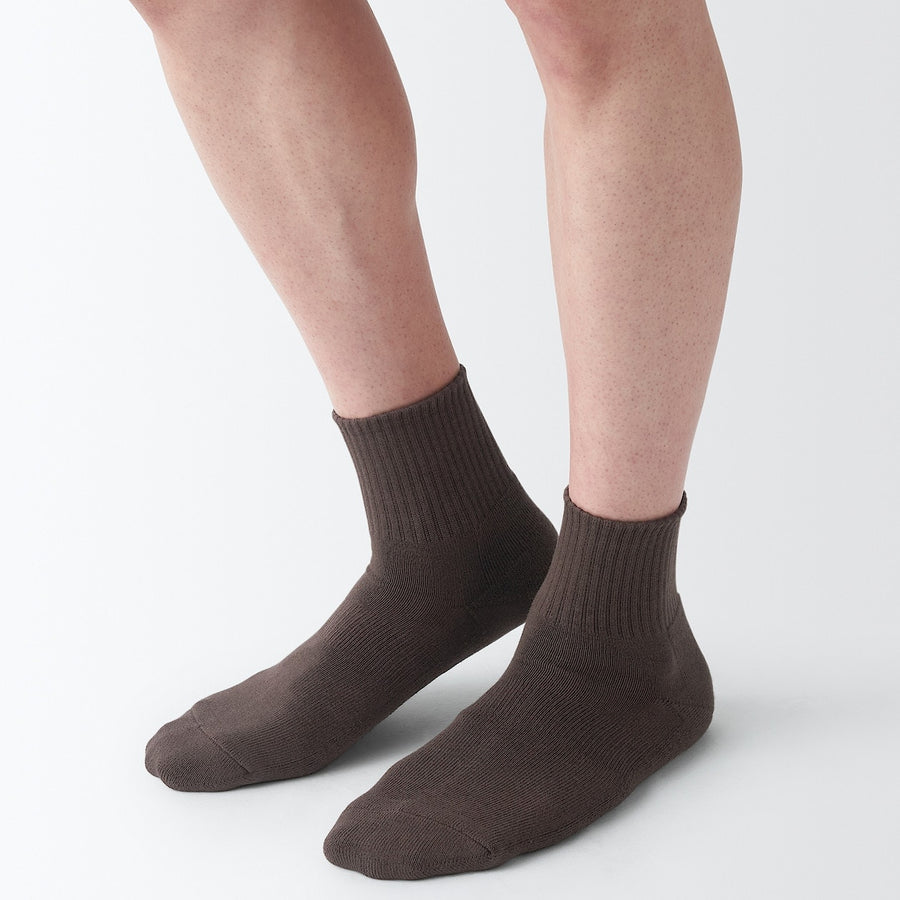 M's right angle pile short socksGrey23-25cm (AU W 4-6 / M 4.5-6.5)