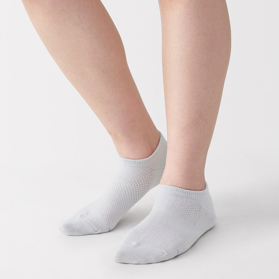 W's right angle breathable cotton sneaker socksWhite21-23cm