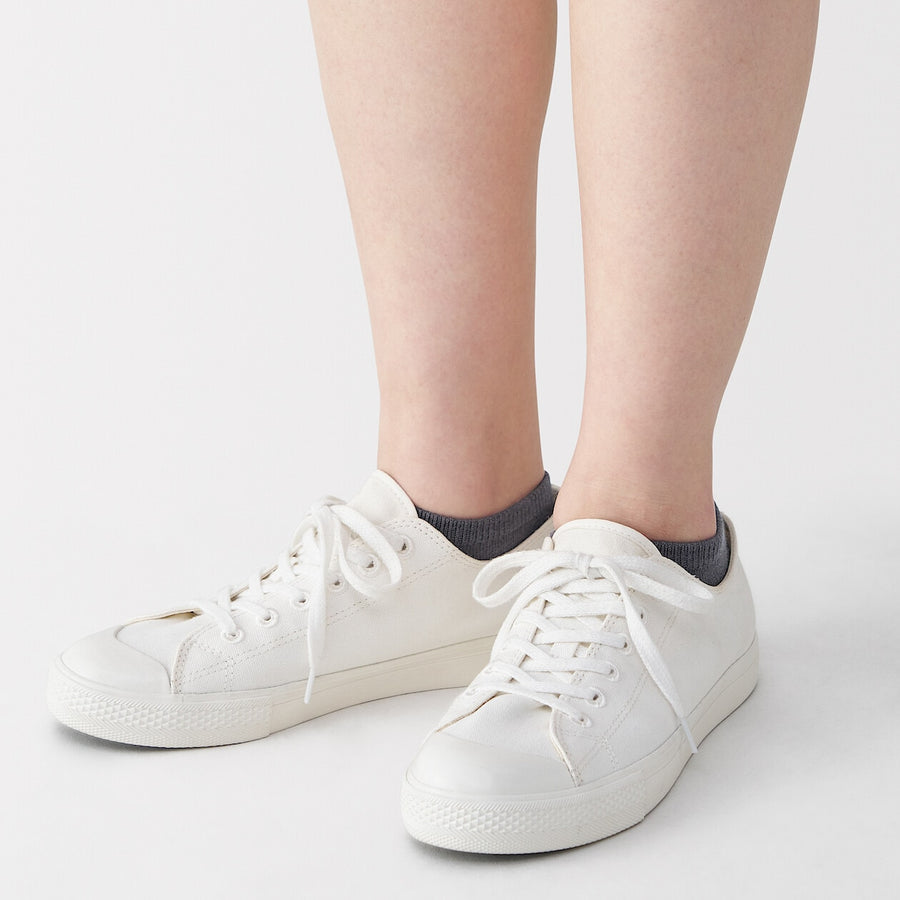 W's right angle breathable cotton sneaker socksWhite21-23cm