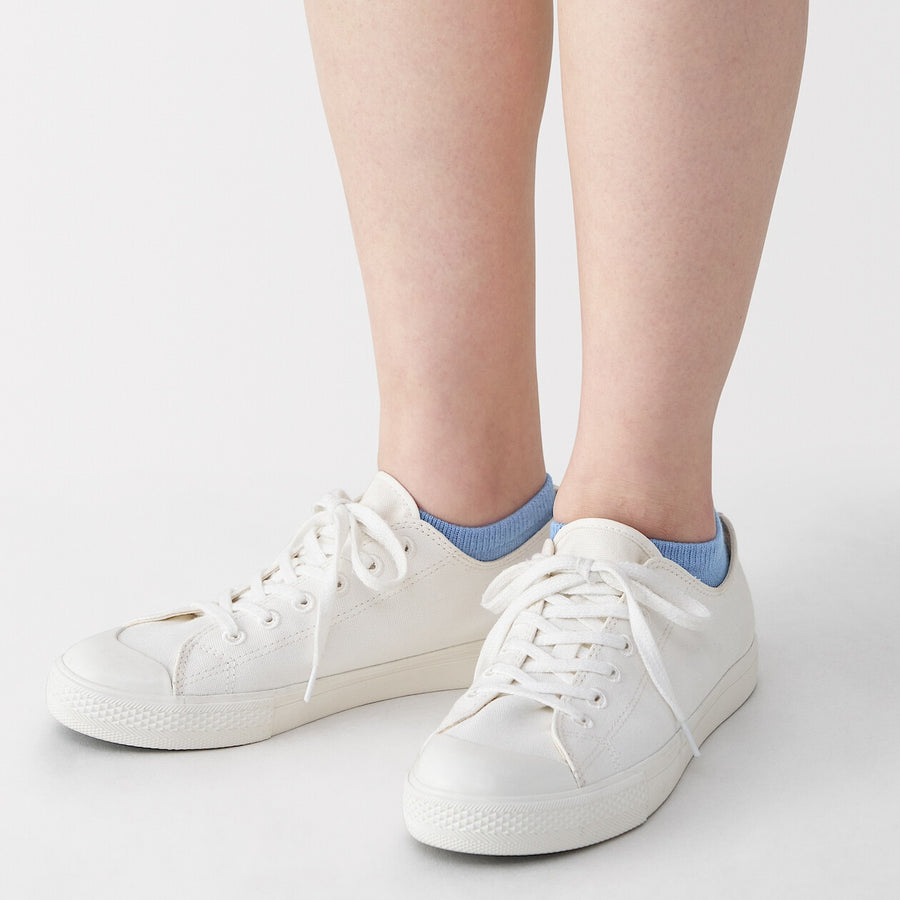 W's right angle breathable cotton sneaker socksWhite21-23cm
