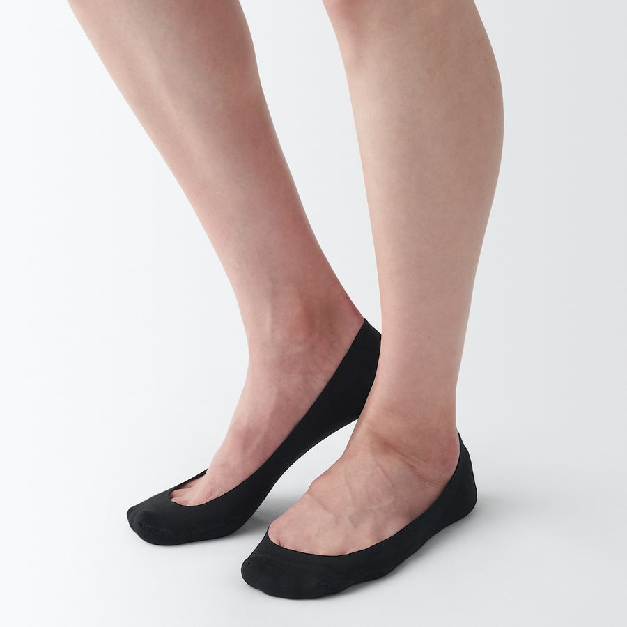 Cotton Blend Low-Rise No-Show Socks with Heel Grip