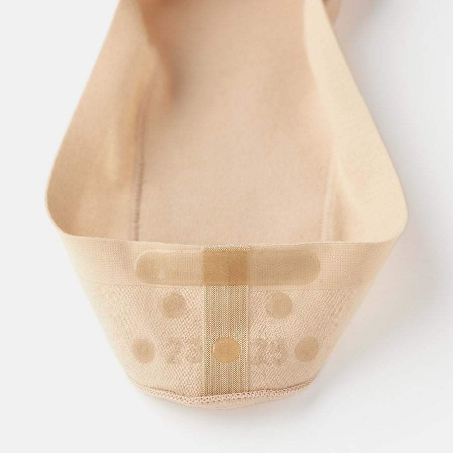 Cotton Blend Low-Rise No-Show Socks with Heel Grip