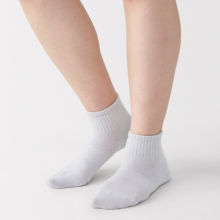 W's right angle breathable cotton short socksWhite21-23cm