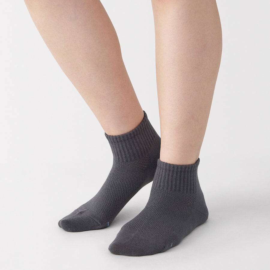 W's right angle breathable cotton short socksWhite21-23cm