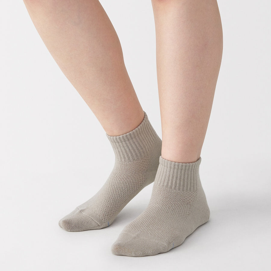 W's right angle breathable cotton short socksWhite21-23cm
