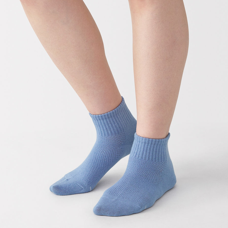 W's right angle breathable cotton short socksWhite21-23cm