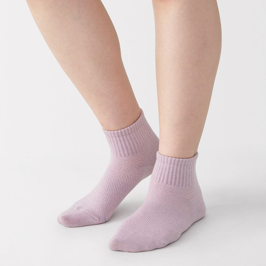 W's right angle breathable cotton short socksWhite21-23cm