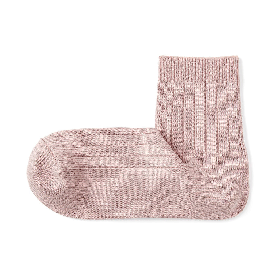 W's right angle strech top ribbed short socksOffWhite21-23cm (AU W 2-4)