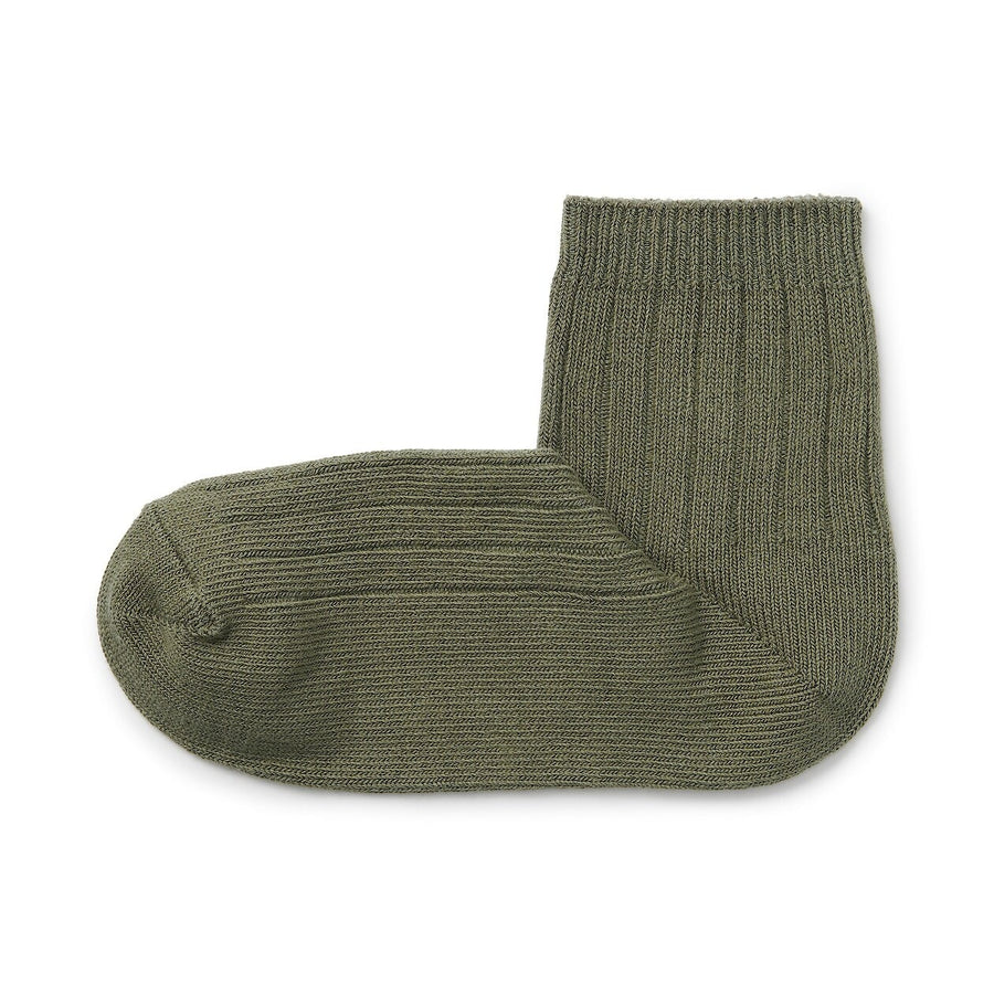 W's right angle strech top ribbed short socksOffWhite21-23cm (AU W 2-4)