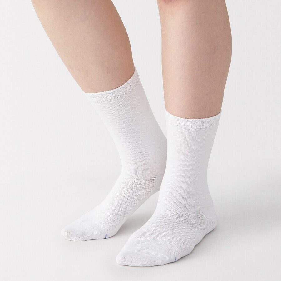 W's right angle breathable cotton socksWhite21-23cm