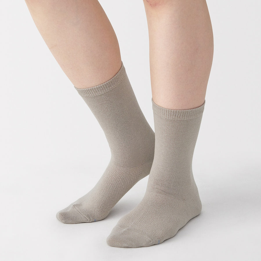 W's right angle breathable cotton socksWhite21-23cm