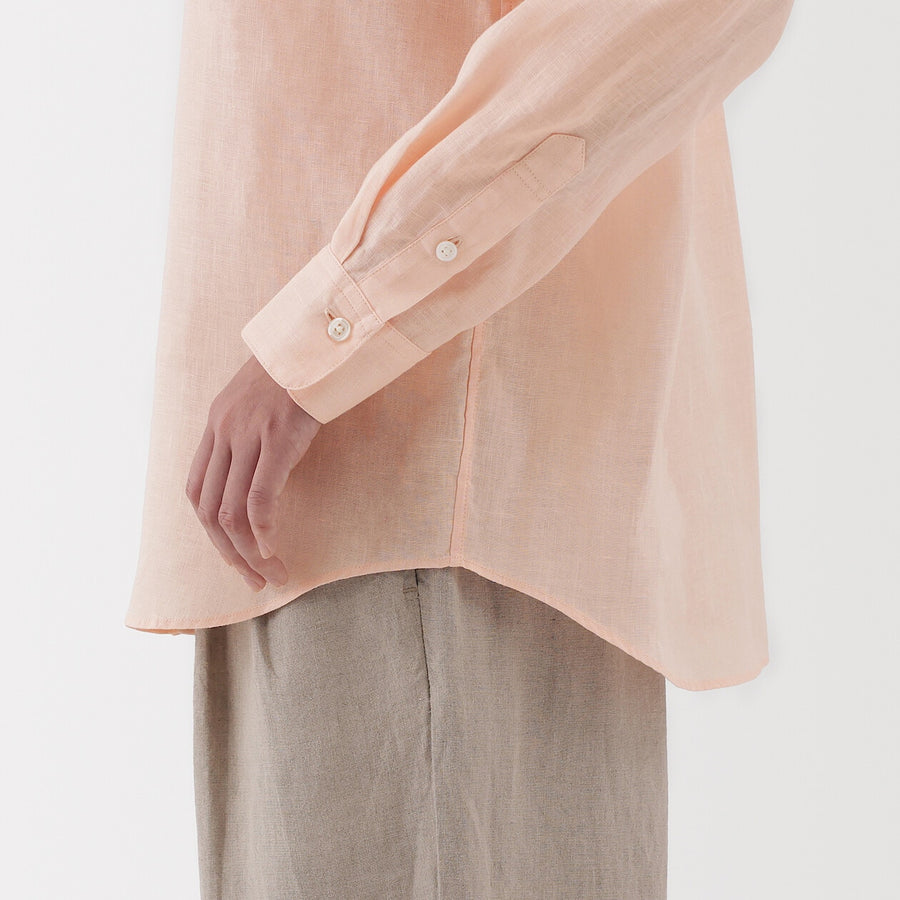 W's Washed linen Regular collar L/S shirtWhiteXS