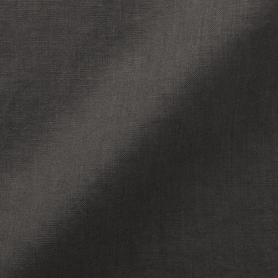 W's Washed linen L/S shirt dress BlackXS