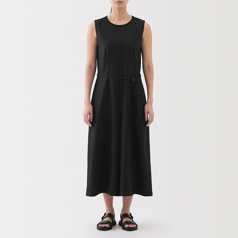 W's Hemp blend twill Jumpsuit BlackXS