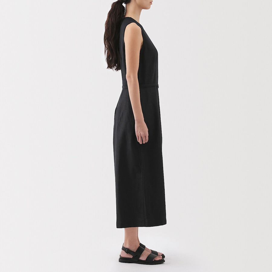 W's Hemp blend twill Jumpsuit BlackXS