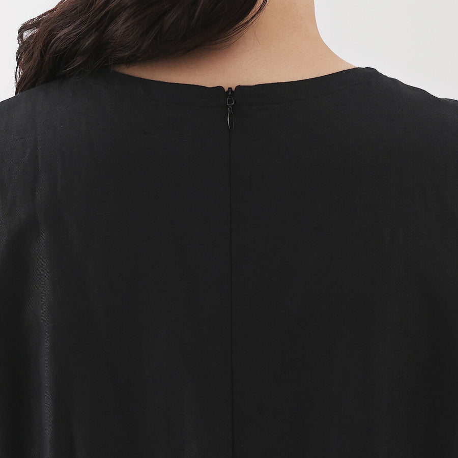 W's Hemp blend twill Jumpsuit BlackXS