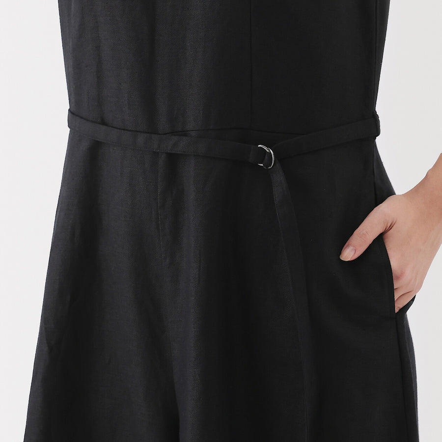 W's Hemp blend twill Jumpsuit BlackXS