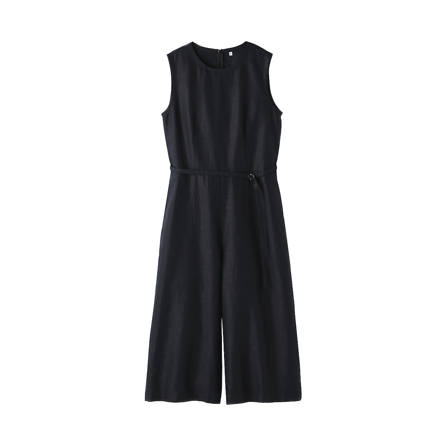 W's Hemp blend twill Jumpsuit BlackXS