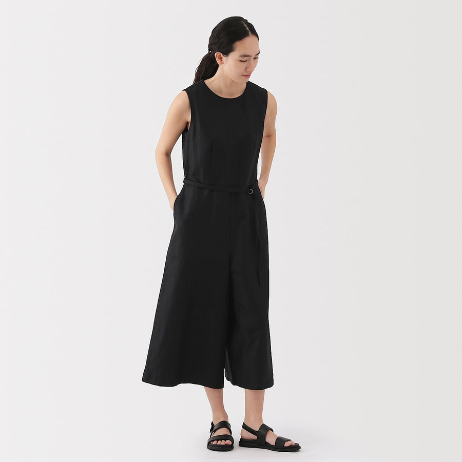 W's Hemp blend twill Jumpsuit BlackXS