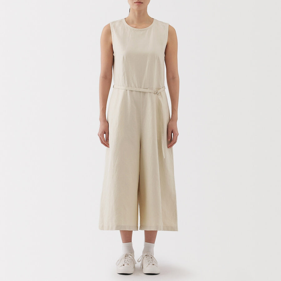 W's Hemp blend twill Jumpsuit BlackXS