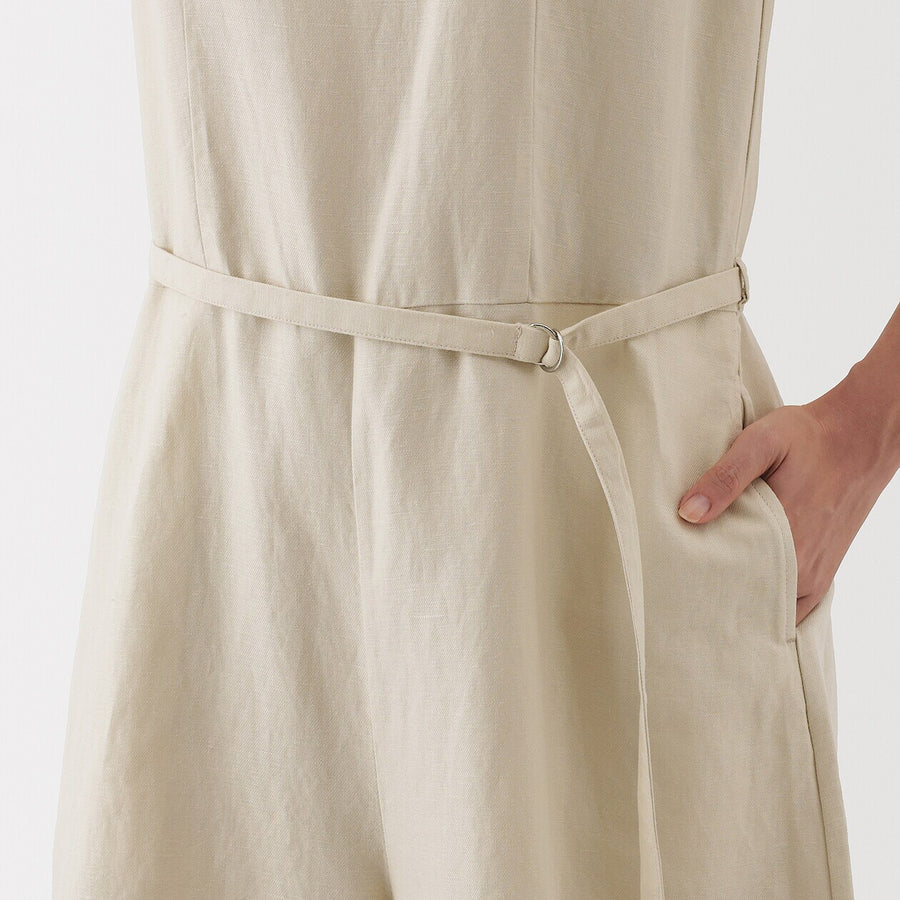 W's Hemp blend twill Jumpsuit BlackXS