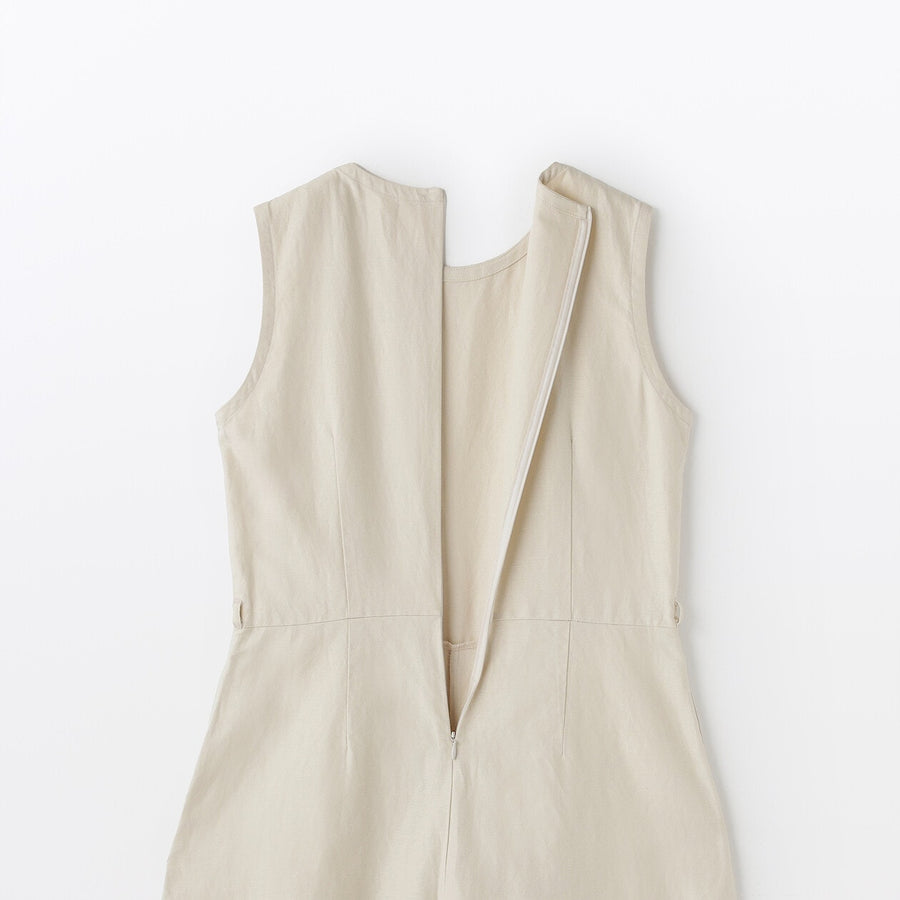 W's Hemp blend twill Jumpsuit BlackXS