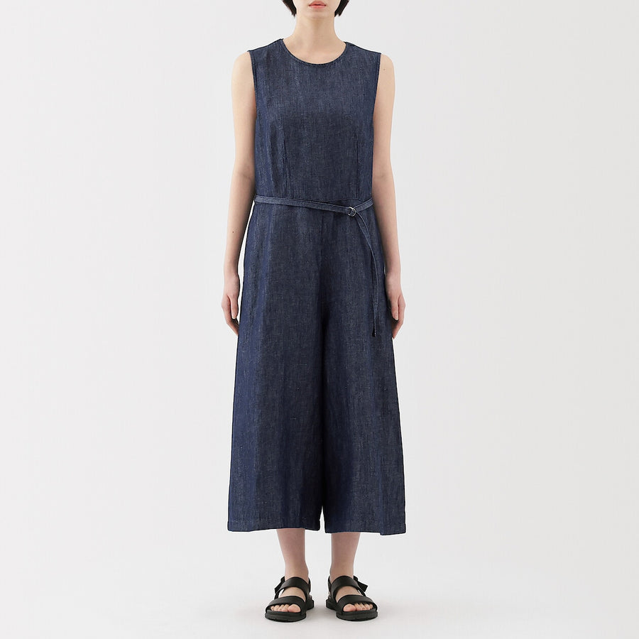 W's Hemp blend denim Jumpsuit NavyXS