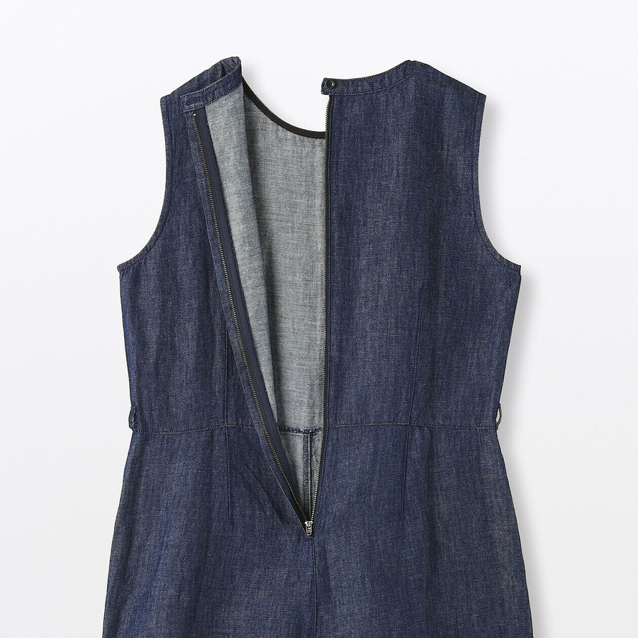 W's Hemp blend denim Jumpsuit NavyXS