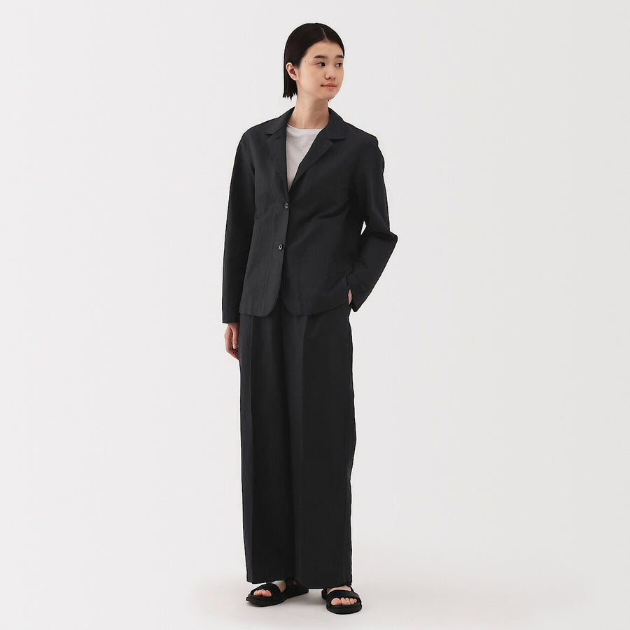 W's Hemp cotton Shirt jacket BlackXS