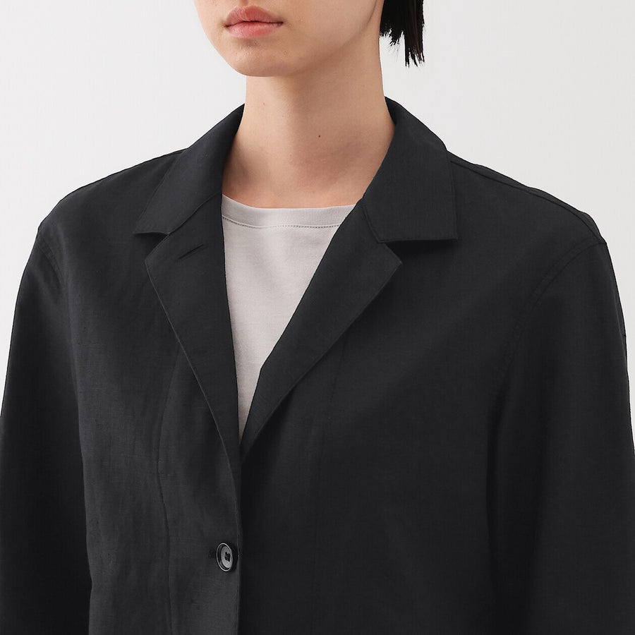 W's Hemp cotton Shirt jacket BlackXS