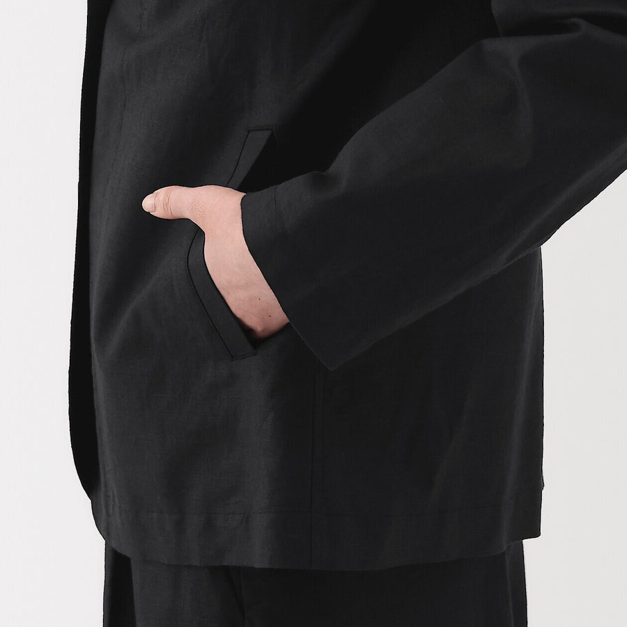 W's Hemp cotton Shirt jacket BlackXS