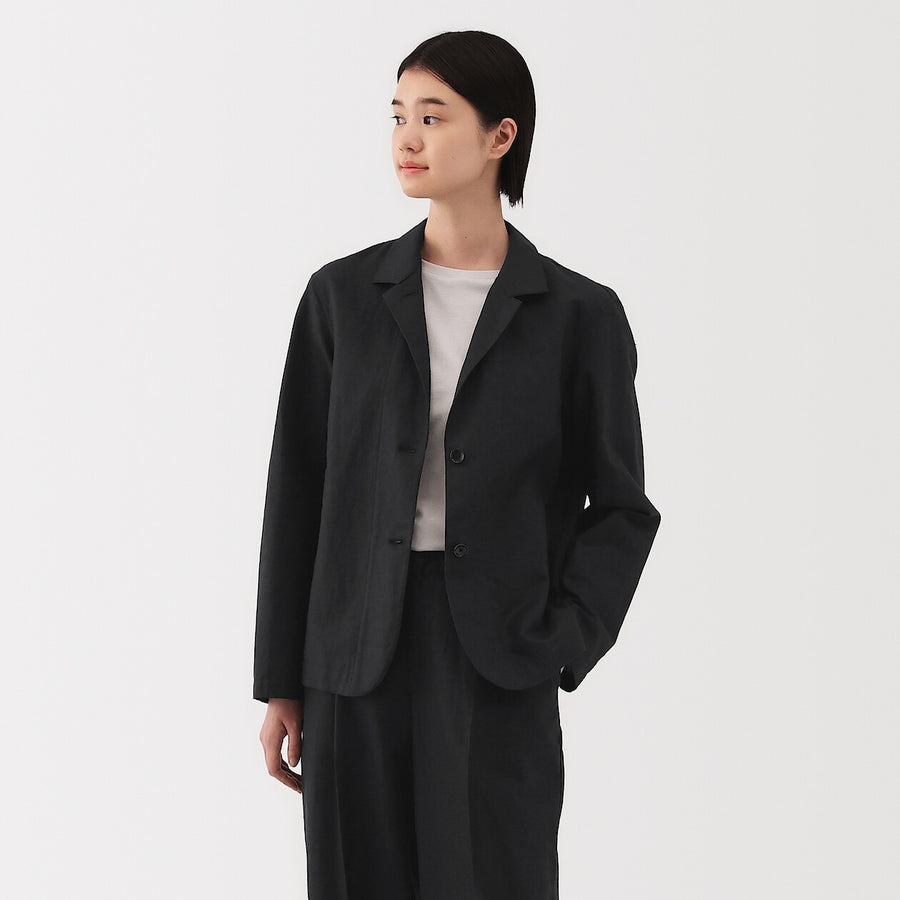 W's Hemp cotton Shirt jacket BlackXS