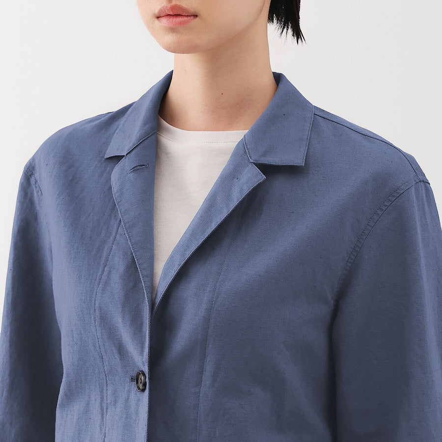 W's Hemp cotton Shirt jacket BlackXS