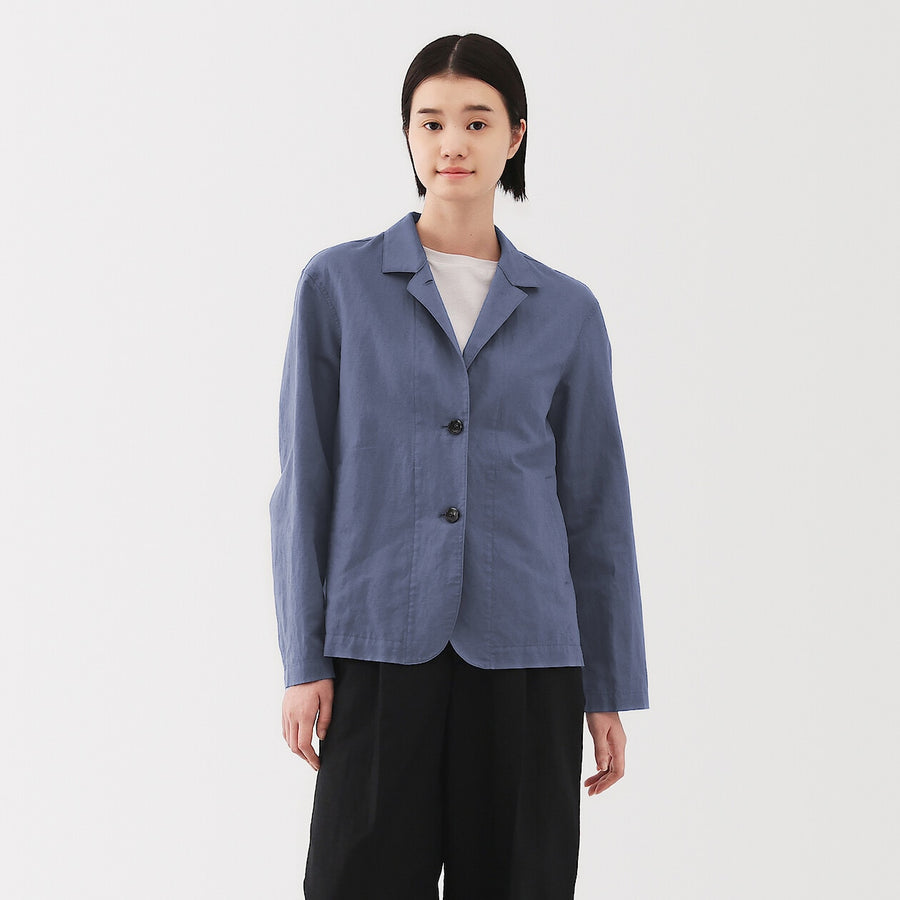 W's Hemp cotton Shirt jacket BlackXS