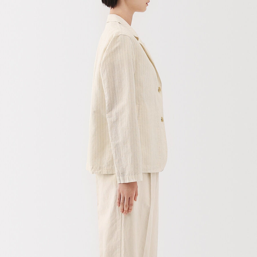 W's Hemp cotton Shirt jacket BlackXS