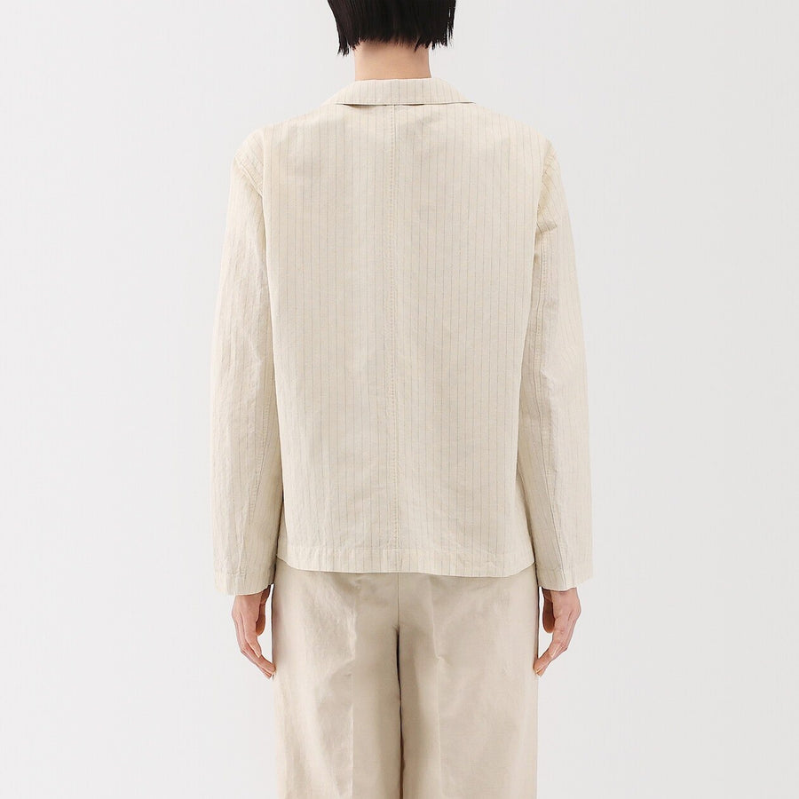 W's Hemp cotton Shirt jacket BlackXS