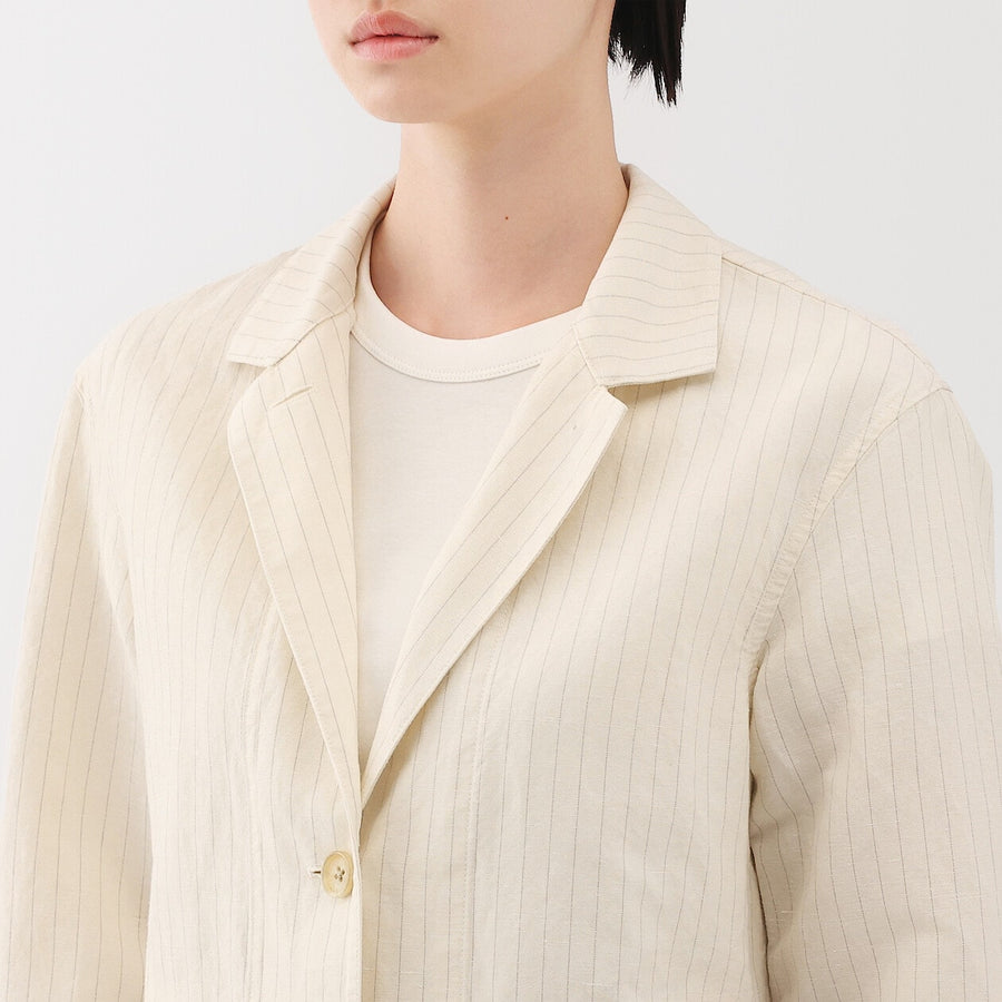 W's Hemp cotton Shirt jacket BlackXS