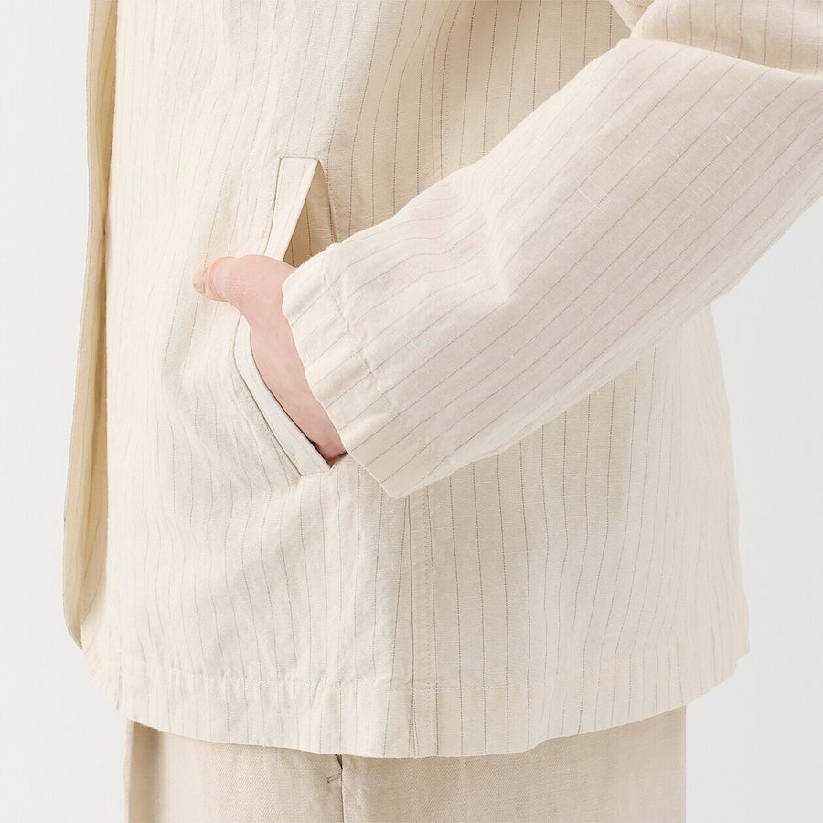 W's Hemp cotton Shirt jacket BlackXS