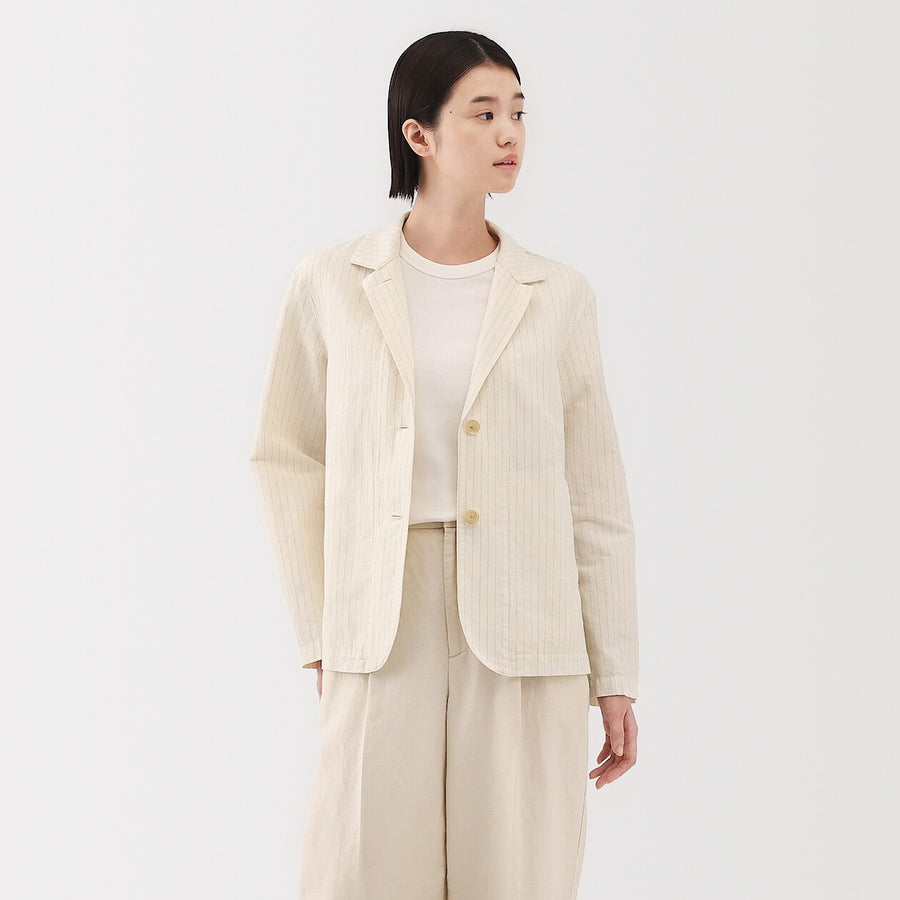 W's Hemp cotton Shirt jacket BlackXS