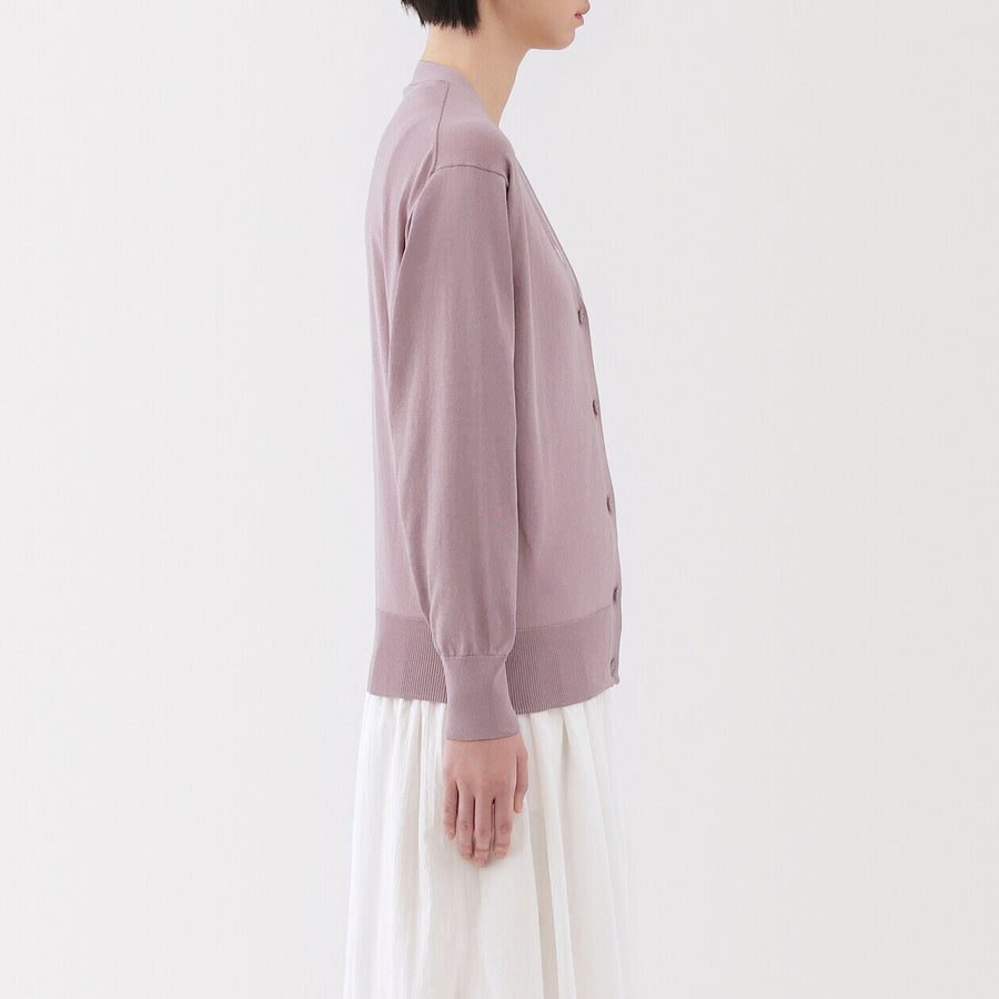 W's Light knit V neck cardigan WhiteXS