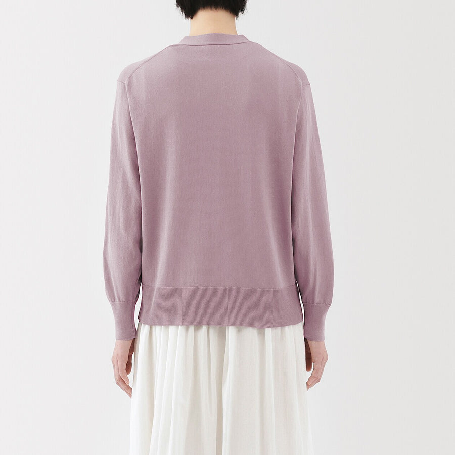 W's Light knit V neck cardigan WhiteXS