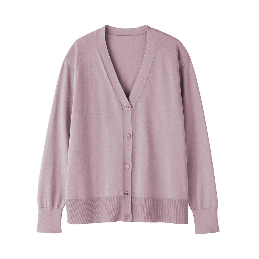 W's Light knit V neck cardigan WhiteXS