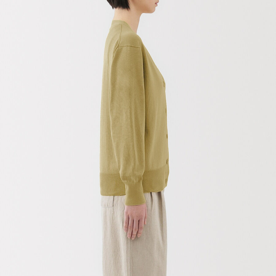 W's Light knit V neck cardigan WhiteXS